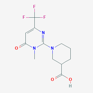 1-(1-Methyl-6-oxo-4-(trifluoromethyl)-1,6-dihydropyrimidin-2-yl)piperidine-3-carboxylic acid