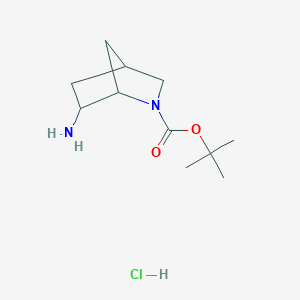 molecular formula C11H21ClN2O2 B11788014 Tert-butyl 6-amino-2-azabicyclo[2.2.1]heptane-2-carboxylate hydrochloride 