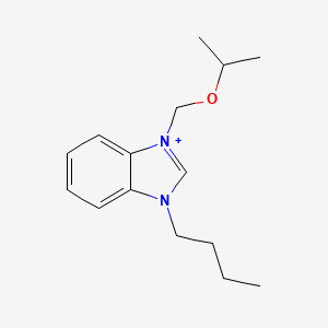 molecular formula C15H23N2O+ B1178804 3-butyl-1-(isopropoxymethyl)-3H-benzimidazol-1-ium 