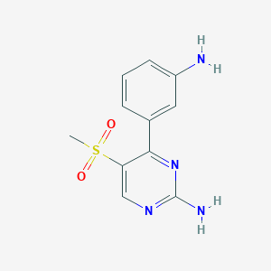 4-(3-Aminophenyl)-5-(methylsulfonyl)pyrimidin-2-amine