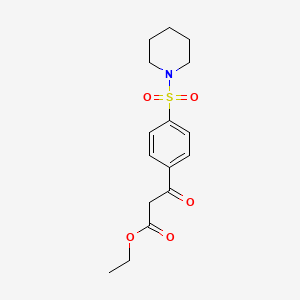 Ethyl 3-oxo-3-(4-(piperidin-1-ylsulfonyl)phenyl)propanoate