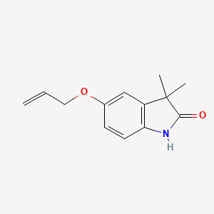 molecular formula C13H15NO2 B11788097 5-(Allyloxy)-3,3-dimethylindolin-2-one 