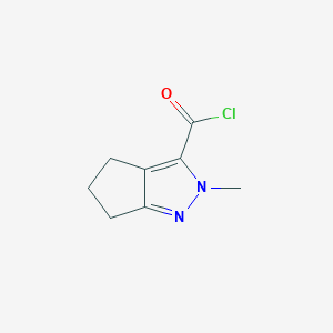 molecular formula C8H9ClN2O B117881 2-Methyl-2,4,5,6-tetrahydrocyclopenta[c]pyrazole-3-carbonyl chloride CAS No. 146979-78-4