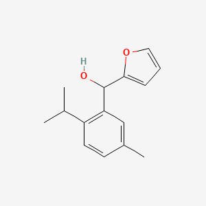 molecular formula C15H18O2 B11788115 Furan-2-yl(2-isopropyl-5-methylphenyl)methanol 