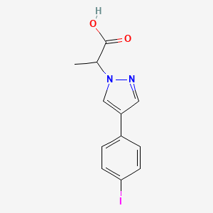 molecular formula C12H11IN2O2 B11788187 2-(4-(4-Iodophenyl)-1H-pyrazol-1-yl)propanoic acid 