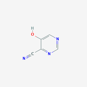 molecular formula C5H3N3O B11788216 4-Cyano-5-hydroxypyrimidine 