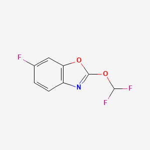 molecular formula C8H4F3NO2 B11788238 2-(Difluoromethoxy)-6-fluorobenzo[d]oxazole 