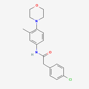 molecular formula C19H21ClN2O2 B1178827 2-(4-chlorophenyl)-N-[3-methyl-4-(4-morpholinyl)phenyl]acetamide 