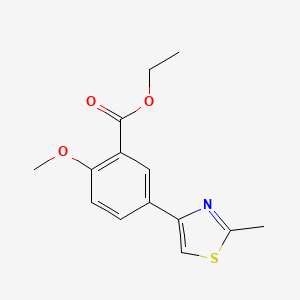 Ethyl2-methoxy-5-(2-methylthiazol-4-yl)benzoate