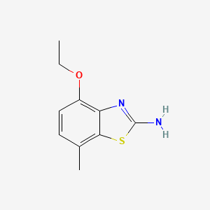 molecular formula C10H12N2OS B11788322 4-Ethoxy-7-methylbenzo[d]thiazol-2-amine 