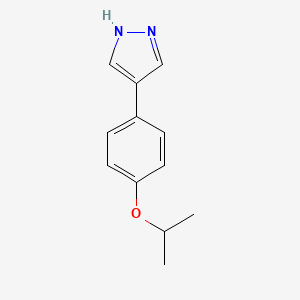 molecular formula C12H14N2O B11788329 4-(4-Isopropoxyphenyl)-1H-pyrazole 