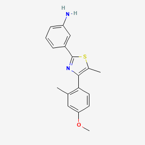 3-(4-(4-Methoxy-2-methylphenyl)-5-methylthiazol-2-yl)aniline