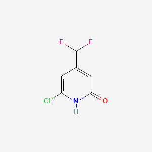 molecular formula C6H4ClF2NO B11788337 6-Chloro-4-(difluoromethyl)pyridin-2-ol 