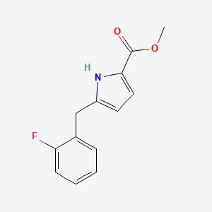 molecular formula C13H12FNO2 B11788451 Methyl 5-(2-fluorobenzyl)-1H-pyrrole-2-carboxylate CAS No. 1706446-53-8