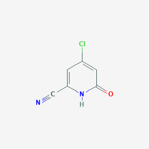 molecular formula C6H3ClN2O B11788454 4-Chloro-6-hydroxypicolinonitrile 