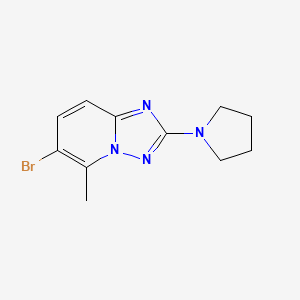 6-Bromo-5-methyl-2-(pyrrolidin-1-YL)-[1,2,4]triazolo[1,5-A]pyridine