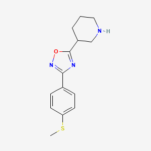 3-(4-(Methylthio)phenyl)-5-(piperidin-3-yl)-1,2,4-oxadiazole