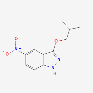 molecular formula C11H13N3O3 B11788481 3-Isobutoxy-5-nitro-1H-indazole 