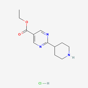 Ethyl 2-(piperidin-4-yl)pyrimidine-5-carboxylate hydrochloride