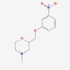 molecular formula C12H16N2O4 B11788556 4-Methyl-2-((3-nitrophenoxy)methyl)morpholine 