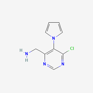 (6-Chloro-5-(1H-pyrrol-1-yl)pyrimidin-4-yl)methanamine