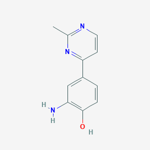 2-Amino-4-(2-methylpyrimidin-4-yl)phenol