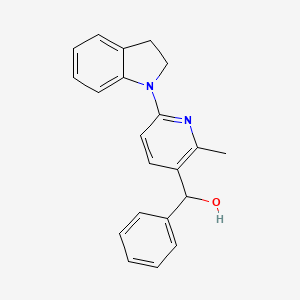 (6-(Indolin-1-yl)-2-methylpyridin-3-yl)(phenyl)methanol