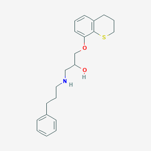 molecular formula C21H27NO2S B117887 8-((2-Hydroxy-3-((3-phenylpropyl)amino)propyl)oxy)thiochroman CAS No. 153804-64-9