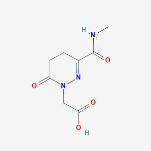 molecular formula C8H11N3O4 B11788719 2-(3-(Methylcarbamoyl)-6-oxo-5,6-dihydropyridazin-1(4H)-yl)acetic acid 