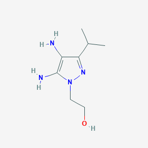 molecular formula C8H16N4O B11788723 2-(4,5-Diamino-3-isopropyl-1H-pyrazol-1-yl)ethanol 