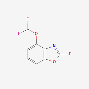 molecular formula C8H4F3NO2 B11788748 4-(Difluoromethoxy)-2-fluorobenzo[d]oxazole 