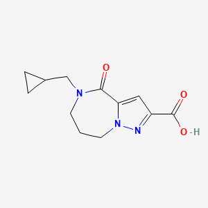 5-(Cyclopropylmethyl)-4-oxo-5,6,7,8-tetrahydro-4H-pyrazolo[1,5-a][1,4]diazepine-2-carboxylic acid