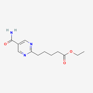 Ethyl 5-(5-carbamoylpyrimidin-2-YL)pentanoate