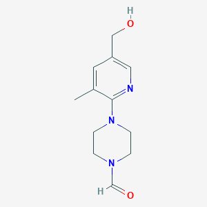 4-(5-(Hydroxymethyl)-3-methylpyridin-2-yl)piperazine-1-carbaldehyde