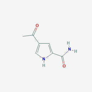 molecular formula C7H8N2O2 B11788883 4-Acetyl-1H-pyrrole-2-carboxamide 