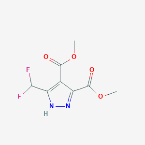 molecular formula C8H8F2N2O4 B11788915 Dimethyl 3-(difluoromethyl)-1H-pyrazole-4,5-dicarboxylate 