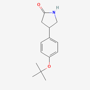 molecular formula C14H19NO2 B11788925 4-(4-(tert-Butoxy)phenyl)pyrrolidin-2-one 