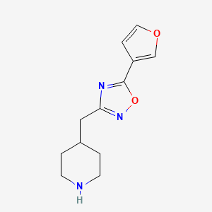 5-(Furan-3-yl)-3-(piperidin-4-ylmethyl)-1,2,4-oxadiazole