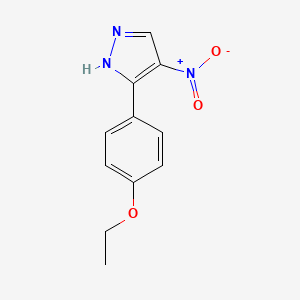 molecular formula C11H11N3O3 B11788965 3-(4-Ethoxyphenyl)-4-nitro-1H-pyrazole 