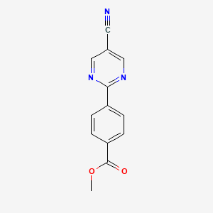 molecular formula C13H9N3O2 B11789000 Methyl 4-(5-cyanopyrimidin-2-YL)benzoate 