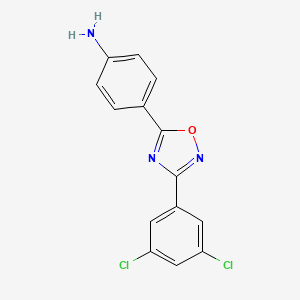 4-(3-(3,5-Dichlorophenyl)-1,2,4-oxadiazol-5-yl)aniline