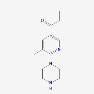 1-(5-Methyl-6-(piperazin-1-yl)pyridin-3-yl)propan-1-one