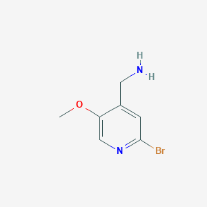 molecular formula C7H9BrN2O B11789027 (2-Bromo-5-methoxypyridin-4-yl)methanamine 