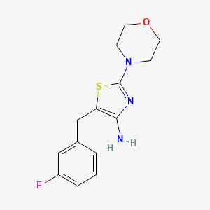 molecular formula C14H16FN3OS B11789043 5-(3-Fluorobenzyl)-2-morpholinothiazol-4-amine 