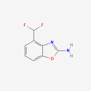 molecular formula C8H6F2N2O B11789050 4-(Difluoromethyl)benzo[d]oxazol-2-amine 