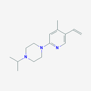 molecular formula C15H23N3 B11789136 1-Isopropyl-4-(4-methyl-5-vinylpyridin-2-yl)piperazine 