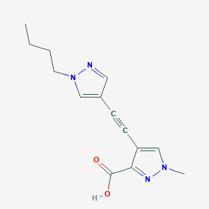 4-((1-Butyl-1H-pyrazol-4-yl)ethynyl)-1-methyl-1H-pyrazole-3-carboxylic acid