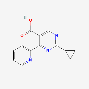 2-Cyclopropyl-4-(pyridin-2-yl)pyrimidine-5-carboxylic acid