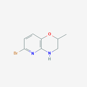 molecular formula C8H9BrN2O B11789260 6-Bromo-2-methyl-3,4-dihydro-2H-pyrido[3,2-b][1,4]oxazine 