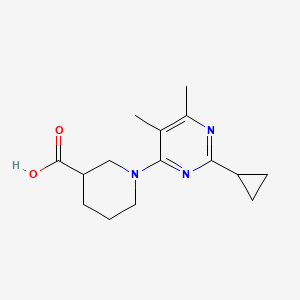 1-(2-Cyclopropyl-5,6-dimethylpyrimidin-4-yl)piperidine-3-carboxylic acid